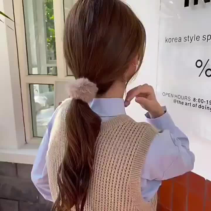 7pcs Plush Scrunchie Set