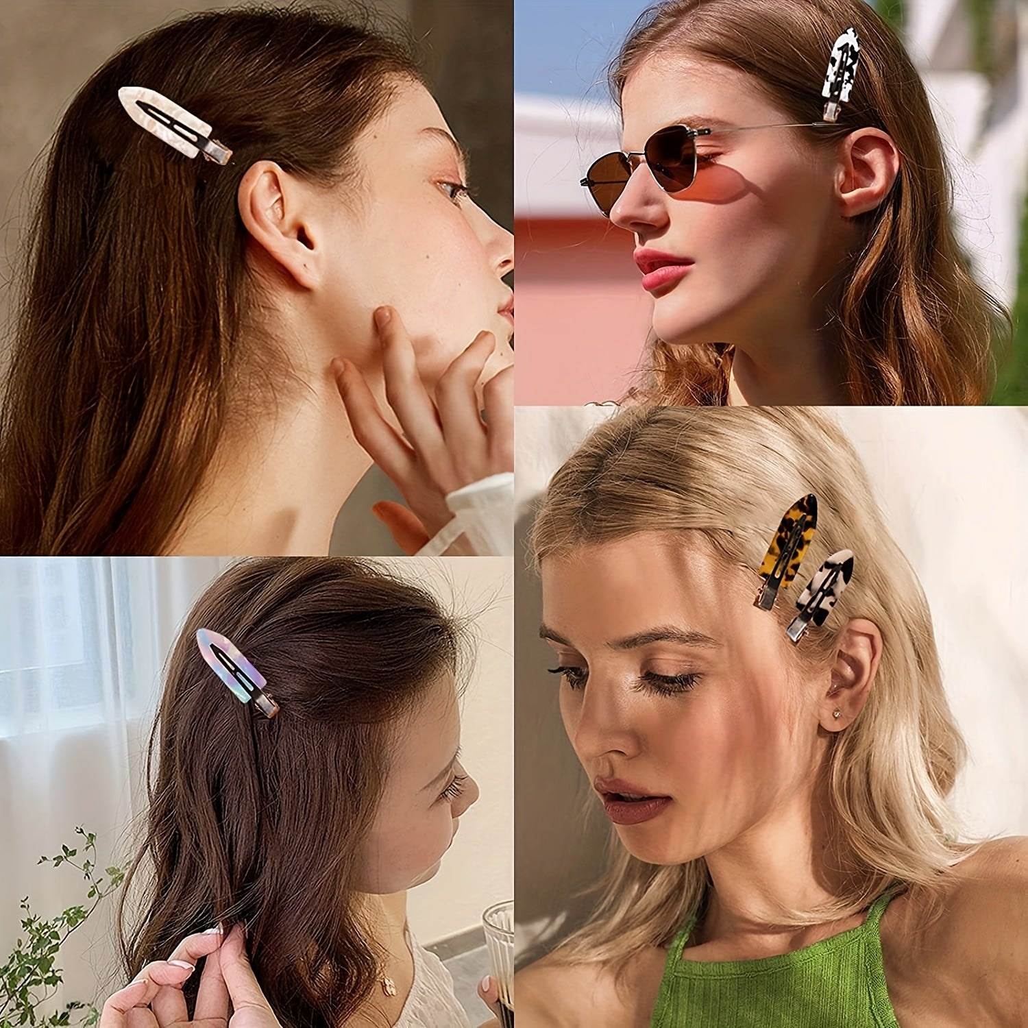 4pcs Acrylic Hair Clip