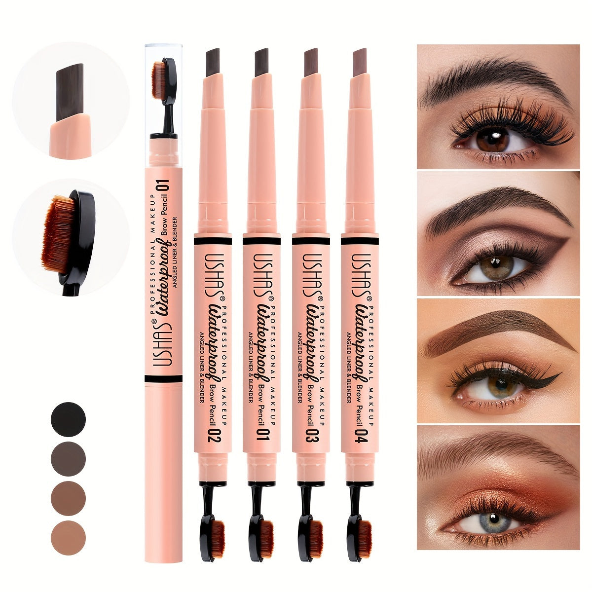 2-in-1 Eyebrow Pencil Brush
