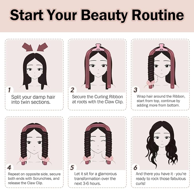 Overnight Heatless Hair Curler Kit